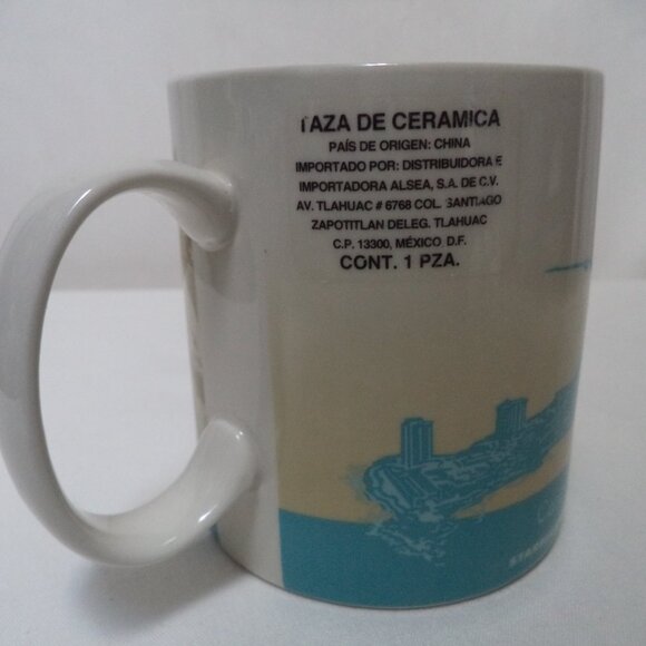 Starbucks Cancun Mexico Vintage Mug Cup Micro Dish beach palm trees - Picture 4 of 11